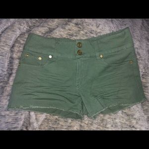 Charlotte russe lowrise Green Jean shorts